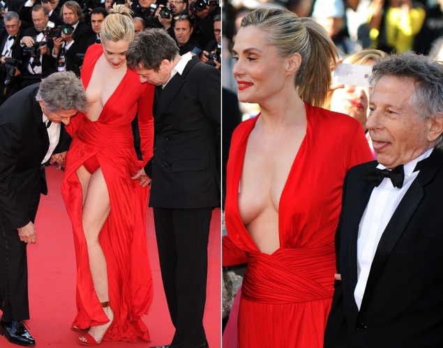 Trang phục của Emmanuelle Seigner, vợ đạo diễn nổi tiếng Roman Polanski chắc chắn là một trong những bộ Shbet999 com đăng nhập thiếu thẩm mỹ nhất ở Cannes năm nay.
